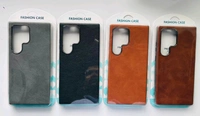 Premium Leather Logo Cut Case  - Sam S24 Ultra