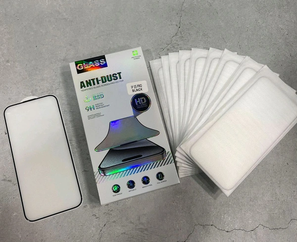 Iphone ESD Anti Static Dust Proof Tempered Glass  - IP_15 Plus