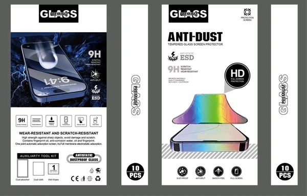  Iphone ESD Anti Static Dust Proof Tempered Glass  - IP_15 Plus