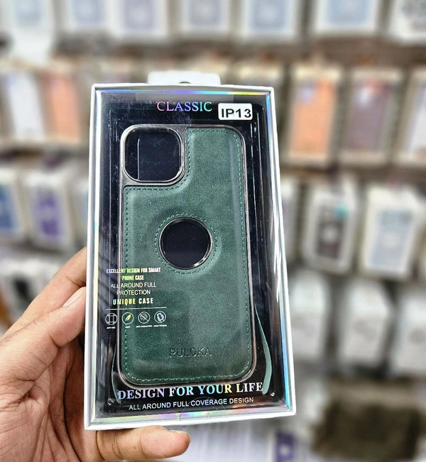 Puloka Leather Logo Cut Case  - Ip 13pro