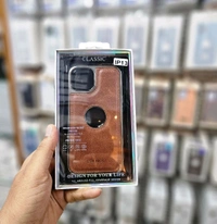 Puloka Leather Logo Cut Case  - Ip 14 Plus