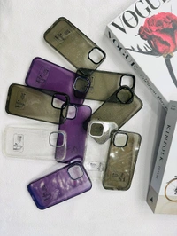 Adannu Of Camera Metal Shining Glitter Case Imported  - Ip 14 Pro