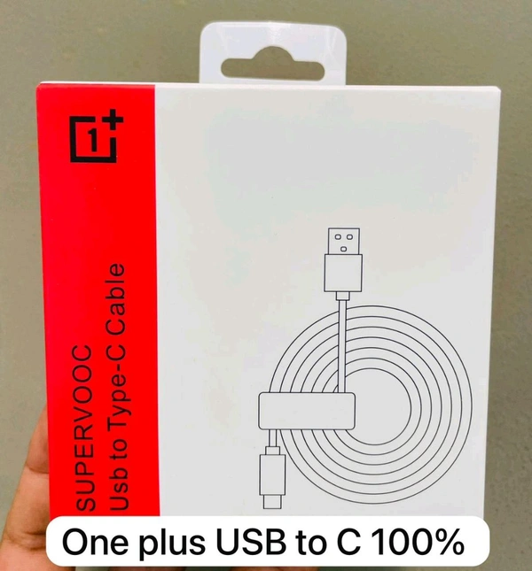 One Plus  SUPER VOOC Type USB to C OG Cable (1m)  - Red, USB_To_C
