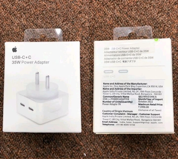 iPhone  USB C + C 35W Power Adapter - White, C+C