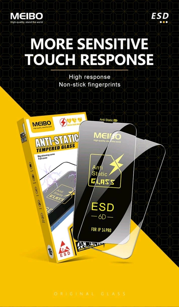 Meibo ESD 6D Anti Static Tempered Glass - TECHNO