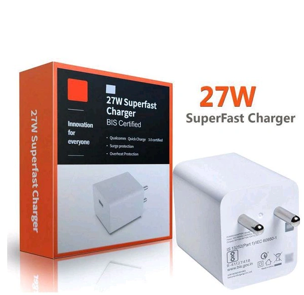 Mi 27W Super Fast Charger - White, Mi 33W