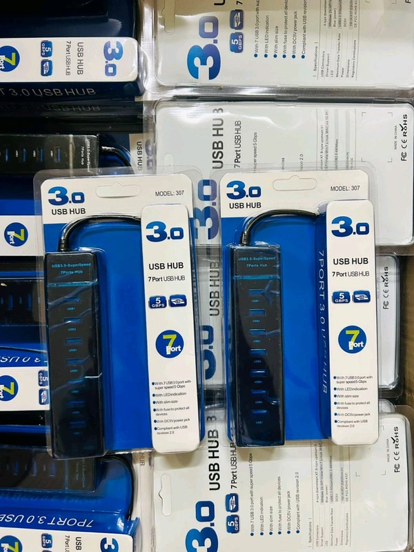3.0 USB HUB  7 PORT Best Quality - Black