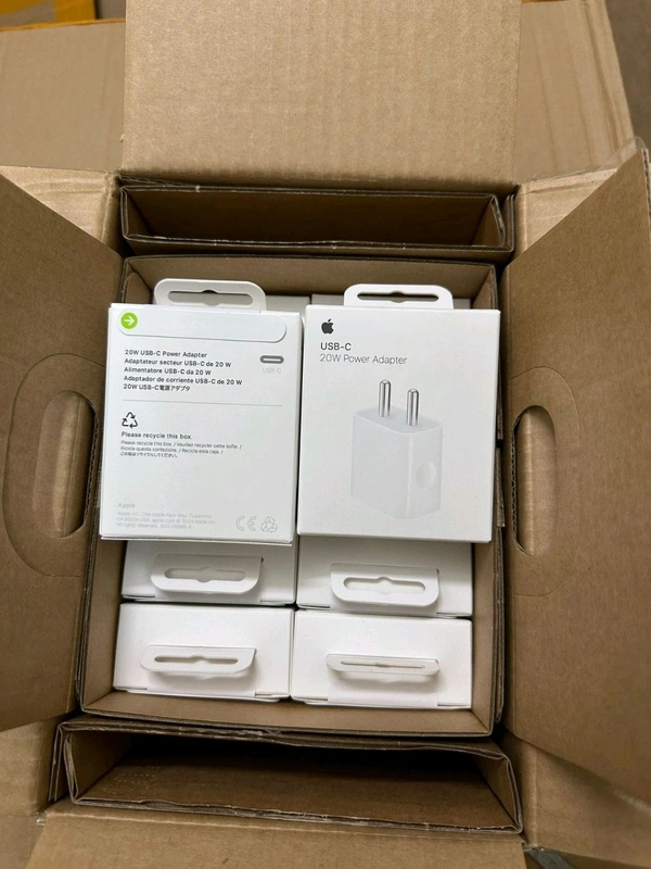 Apple 20W Power Adaptor With QR Code Original - White, 20W Original