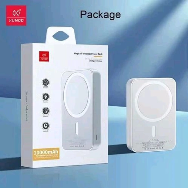 XUNDO 1000 mAh Magsafe Magnetic Wireless Power Bank  - White, Xundo 1000 mAh