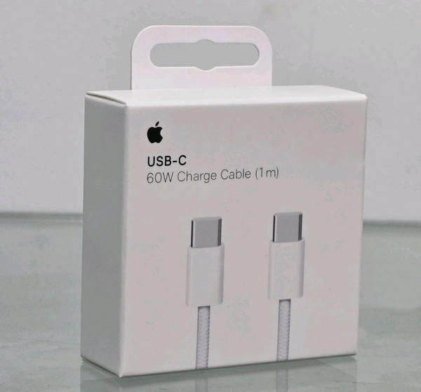 Apple USB C to C 60W Charger Cable Original - White, 60W C to C Cable Original