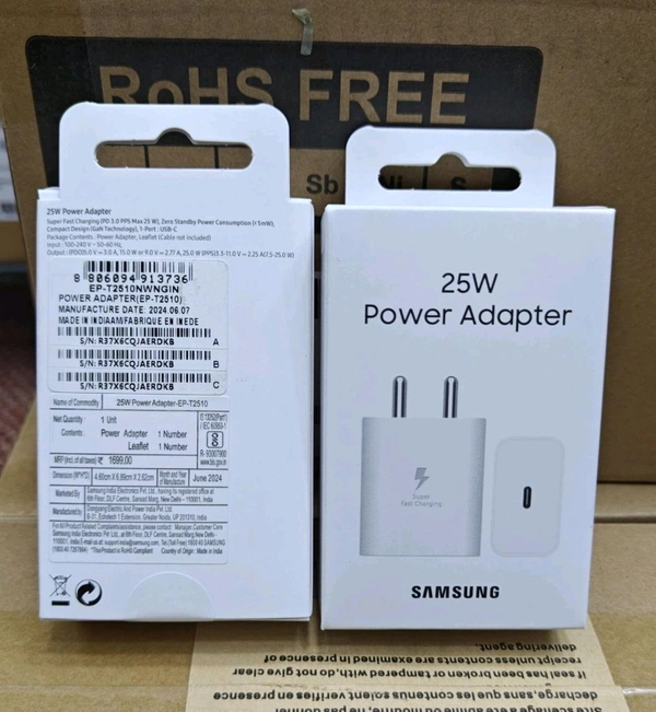 Samsung 25W Power Adapter New Packing Original - White, 25W New Original