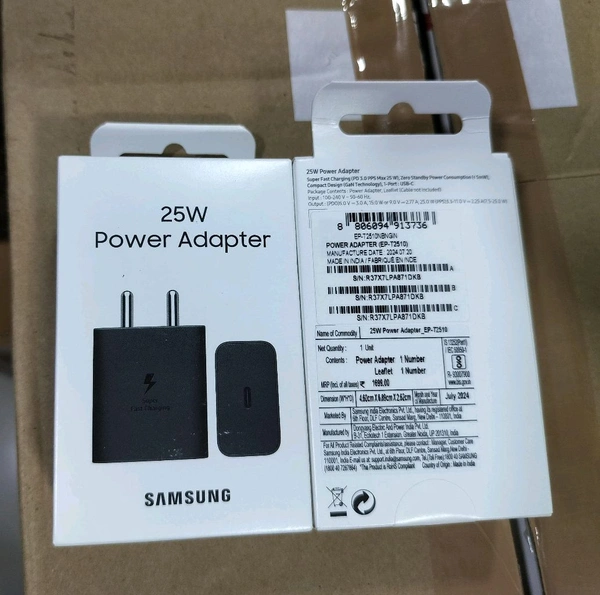Samsung 25W Power Adapter New Packing Original - White, 25W New Original