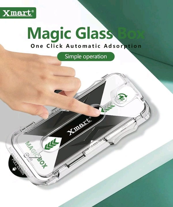 Xmart Anti Dust Applicator Magic Box Tempered Glass - iPhone 15 Plus