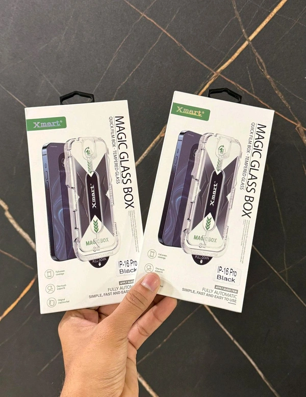Xmart Anti Dust Applicator Magic Box Tempered Glass - iPhone 15 Plus
