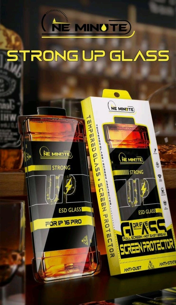ONE MINUTE CLEAR GLASS. STRONG UP GLASS ESD DUSTPROOF GLAAS - Iphone