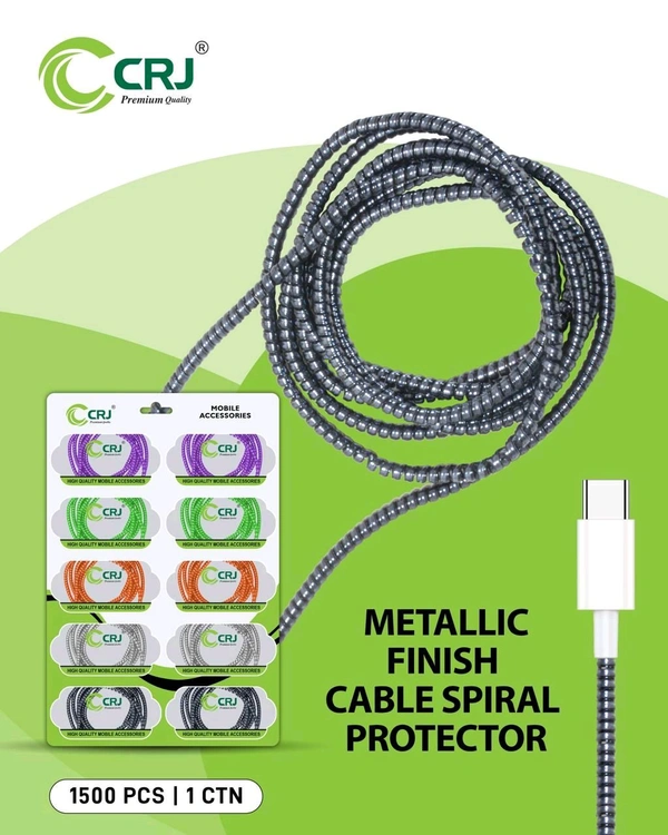 CRJ Metallic Finish Cable Spiral Protector  - CRJ Cable Protector