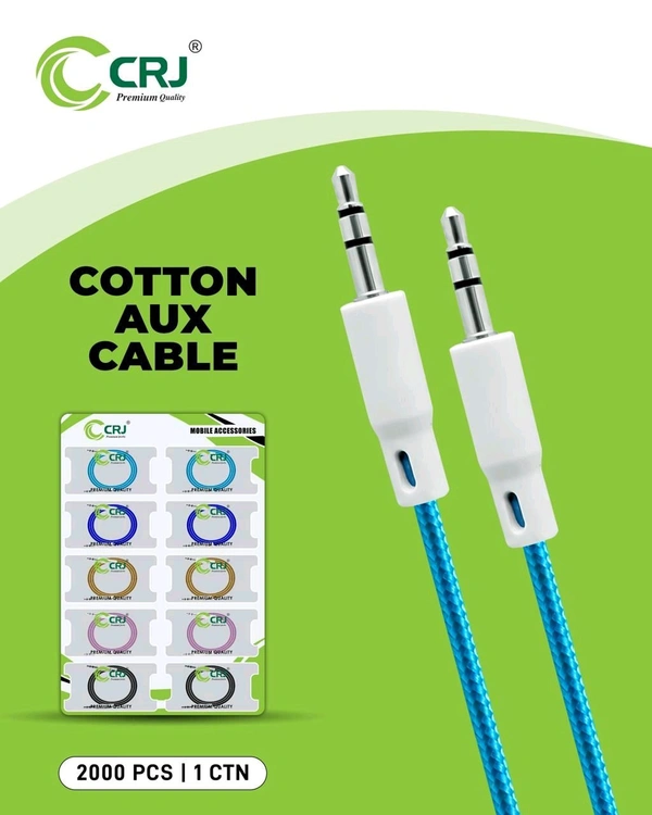 CRJ Cotton AUX Cable  - CRJ AUX Cable