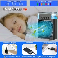 Portable Air Conditioners - Small AC Quiet Personal Air Cooler, USB Powered Mini Desktop Cooling Misting Fan  3 Speeds, 360°Adjustment  - Spare Mini Fan