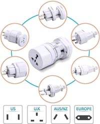 International Adapter All In One - White, International Adapter