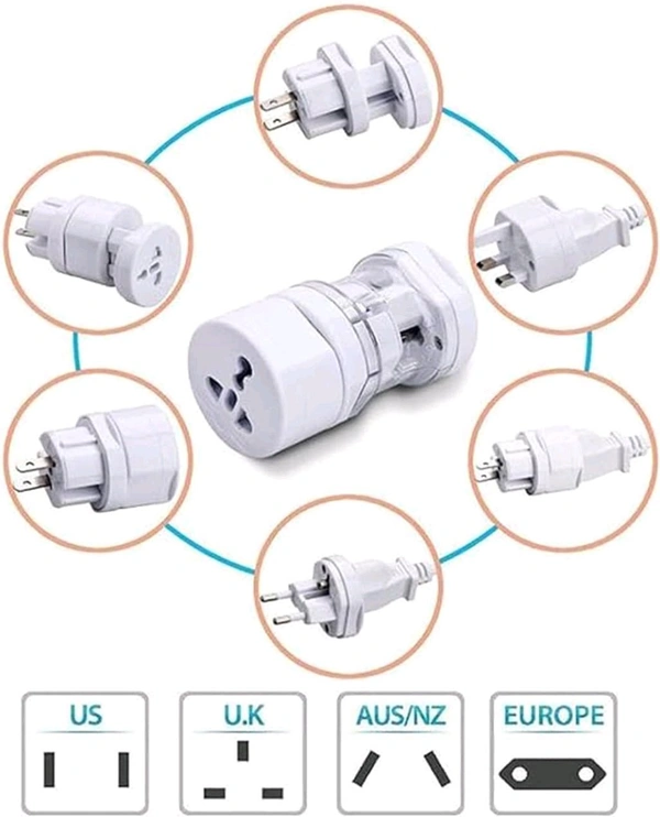 International Adapter All In One - White, International Adapter