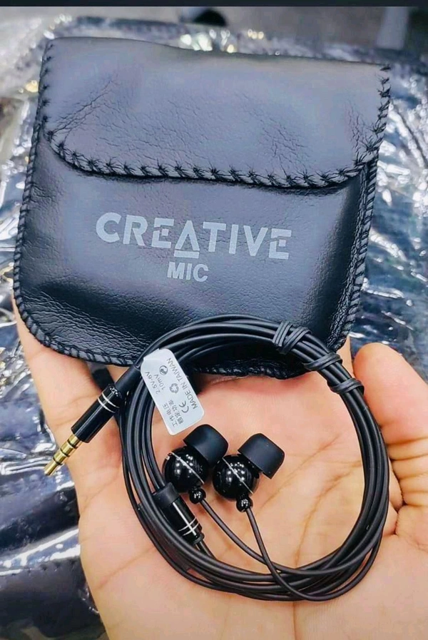 Creative 💯% Og Metal HF Bass Sound Leather Pouch  - Black, Creative H/F