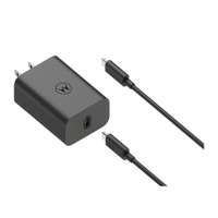 Motorola  MOTOROLA 68W Turbo Power  With Gen Fast Charger  - Motorola 68W Charger, Black