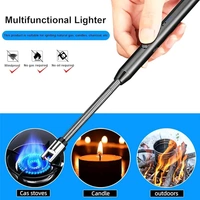 Stainless Steel Electric Rechargeable Gas Lighter USB Lighter 360 Deg Flexible Neck Arc Lighter  - Electrical Lighter