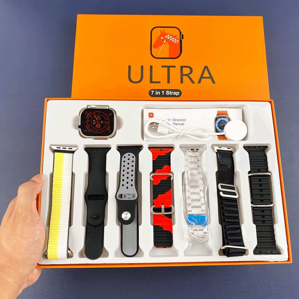 7 In 1  Ultra 7-in-1 Smart Watch watch 49mm Bluetooth Calling  - 7 In 1