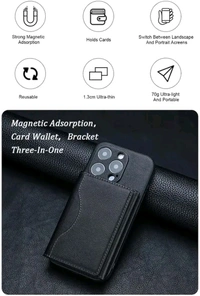 YouthQit  Magsafe Leather Card Holder & Wallet - Magsafe Card 3 Fold Wallet