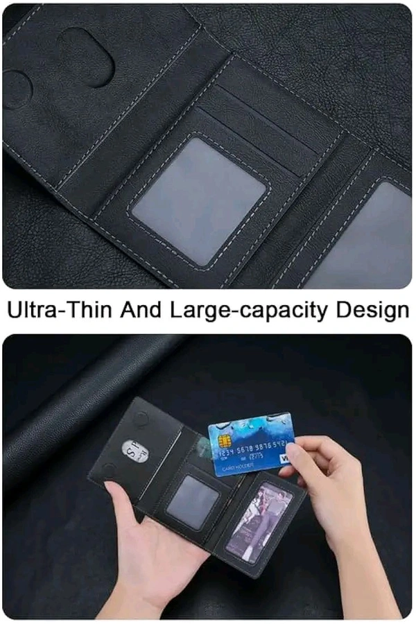 YouthQit  Magsafe Leather Card Holder & Wallet - Magsafe Card 3 Fold Wallet
