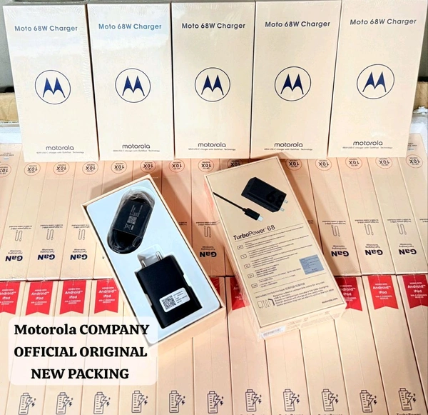 Motorola 68W USB -C Charger with GoNFast Technology OG Quality  - Motorola 68W Big NEW Packing, Black