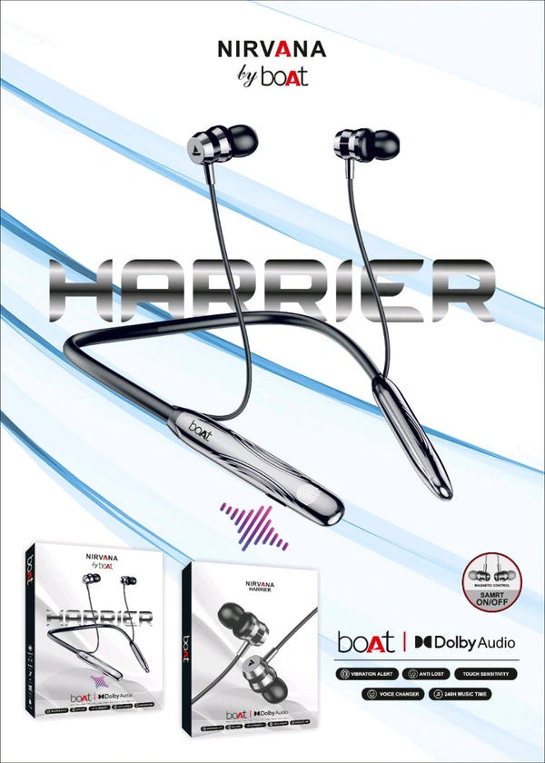 Boat  Nirvana HERRIER Vibration Alert Neckband 240H. - Boat HERRIER