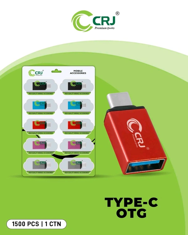 CRJ USB TO Type-C Conector Metal 100% Working 