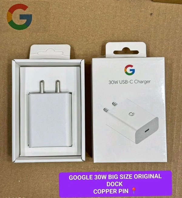 Google 30W USB-C Adapter Premium Quality  - White, Google 30W