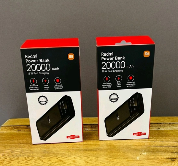 Mi Power Bank 20000mAh 18W Fast Changer - Black, Mi 20000mAh