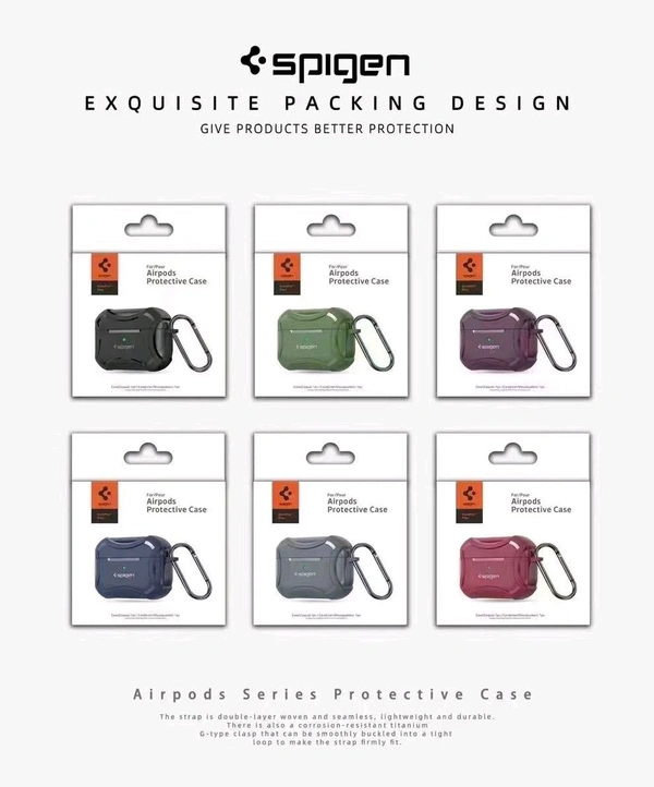 Spigen Rugged Armor Metal Airpods Pro/Pro2 Buds Case - Rugged Armor Metal Case