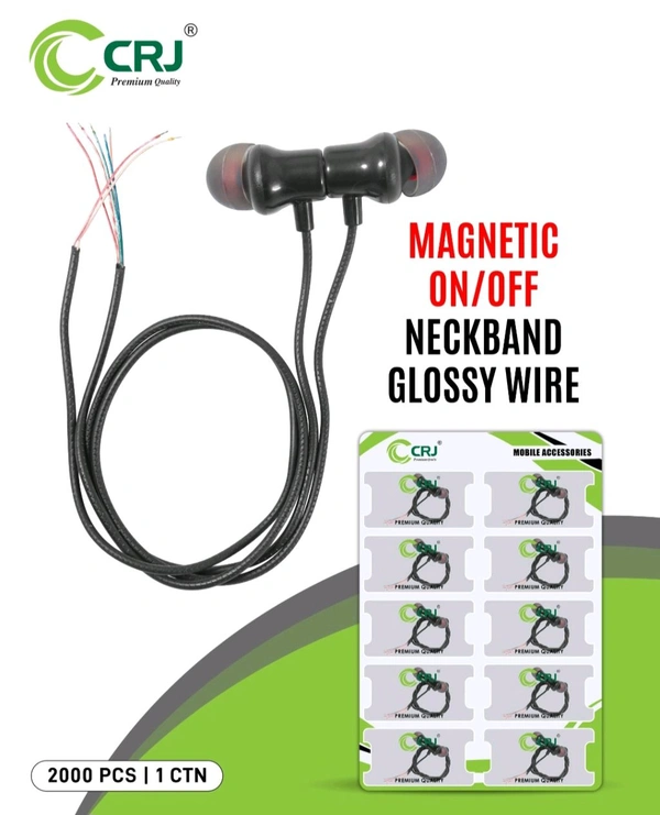 CRJ Magnetic ON/OFF Neckband Glossy Wire - CRJ M. ON/OFF Neckband Wire