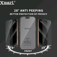 Xmart Large ARG Glass Transparent Privacy Glass  - IPhone 15 Plus