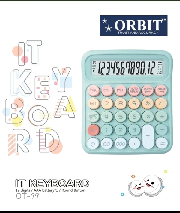 ORBIT OT-99 IT Keyboard 12 Digits Calculator  - ORBIT OT-99