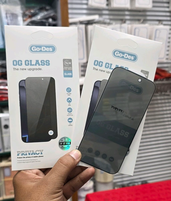GO-DES IPhone HD Privacy Premium Quality Tempered Glass  - IPhone 17 Pro