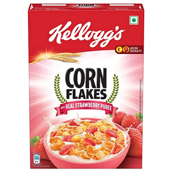 Kelloggs Corn Flakes With Real Strawberry Puree - 275 gms