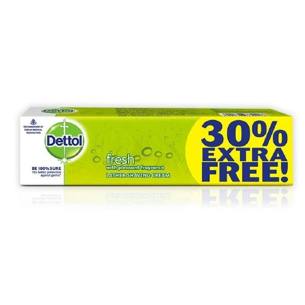 Dettol Fresh Pleasant Fragrance Lather Shaving Cream - 60 + 18 gms