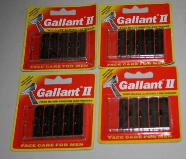 Gallant II Twin Blade Shaving Catridge Set Of 5 - pack of 6