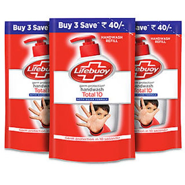 Lifebuoy Total10 Handwash Refill - 190 ml + 185ml
