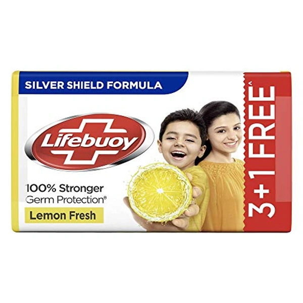 Lifebuoy Stronger Germ Protection Lemon Fresh 125gmsx3 + 1 - 125 gmsx3 + 1