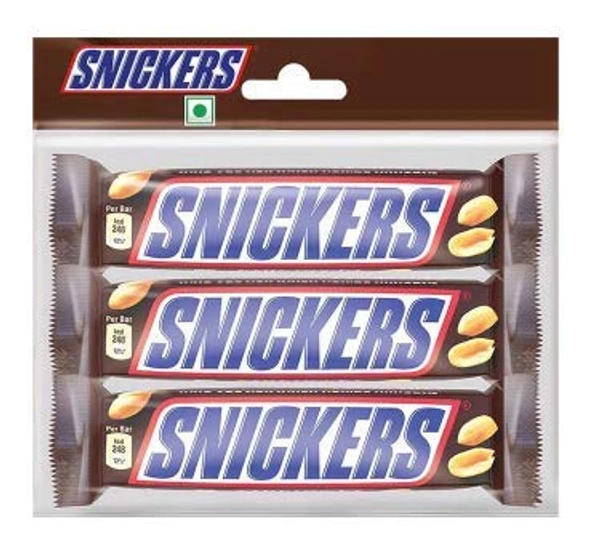 Snickers Chocolate Bar - 135 gms (45gmsx3)
