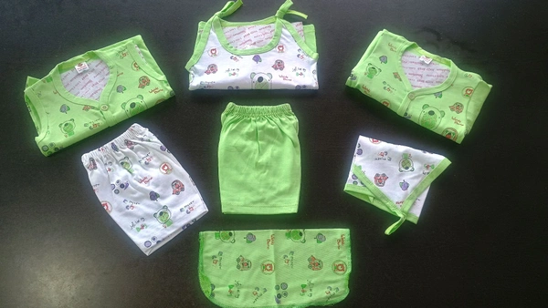 Baby Cotton Triple Set Clothes - Malibu, 0