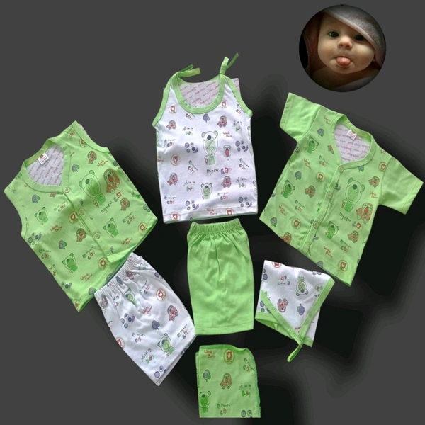 Baby Cotton Triple Set Clothes - Golden Fizz, 0