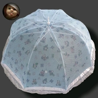 Baby Mosquito Net | Printed And Round | 8 Wires - Green