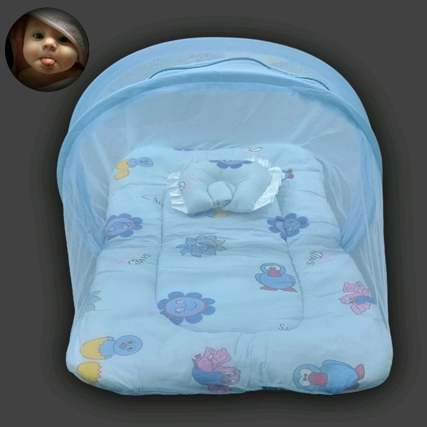 Baby Mosquito Net Bed Set - L, Blue